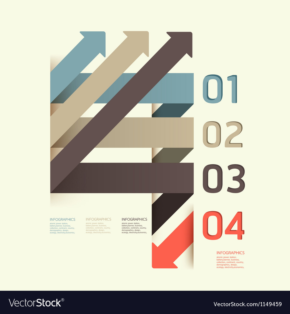 Modern Design template used for number banner Vector Image