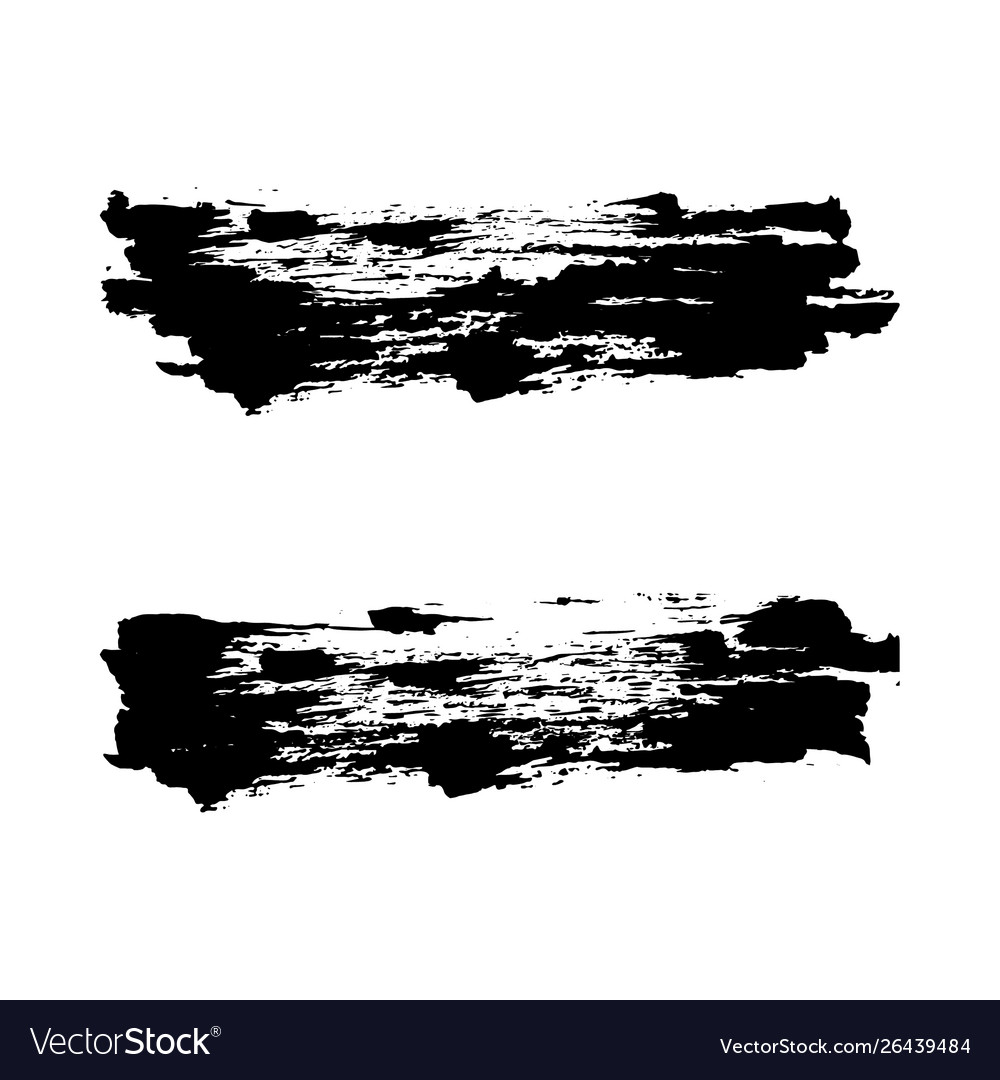 Set hand drawn grunge brush Royalty Free Vector Image