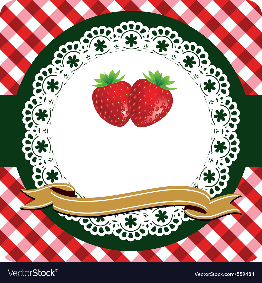 Strawberry label Royalty Free Vector Image - VectorStock