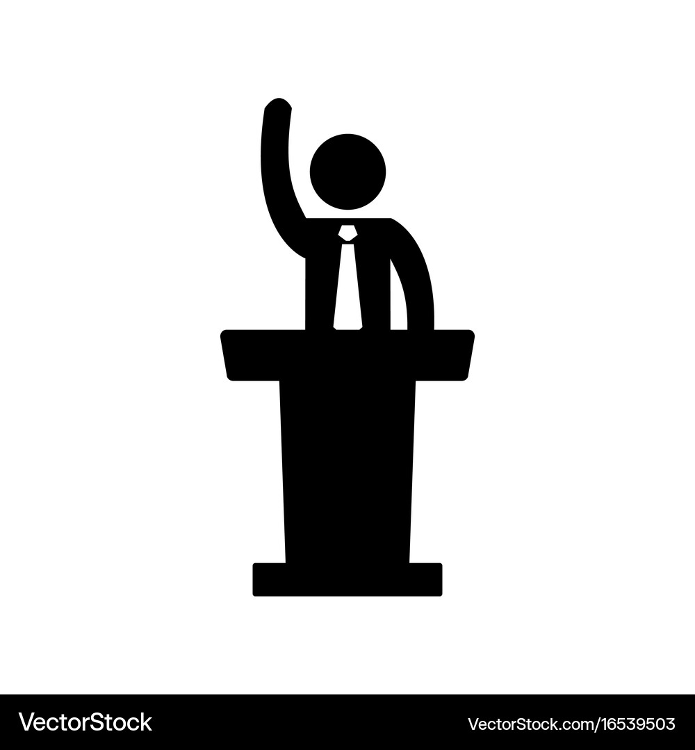 Speaker man icon Royalty Free Vector Image - VectorStock