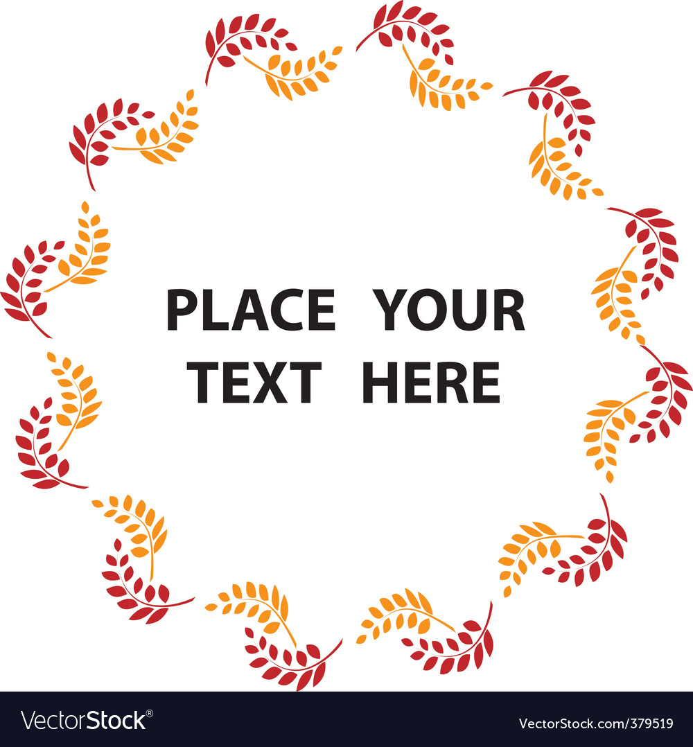 Wheat Border Vector Image