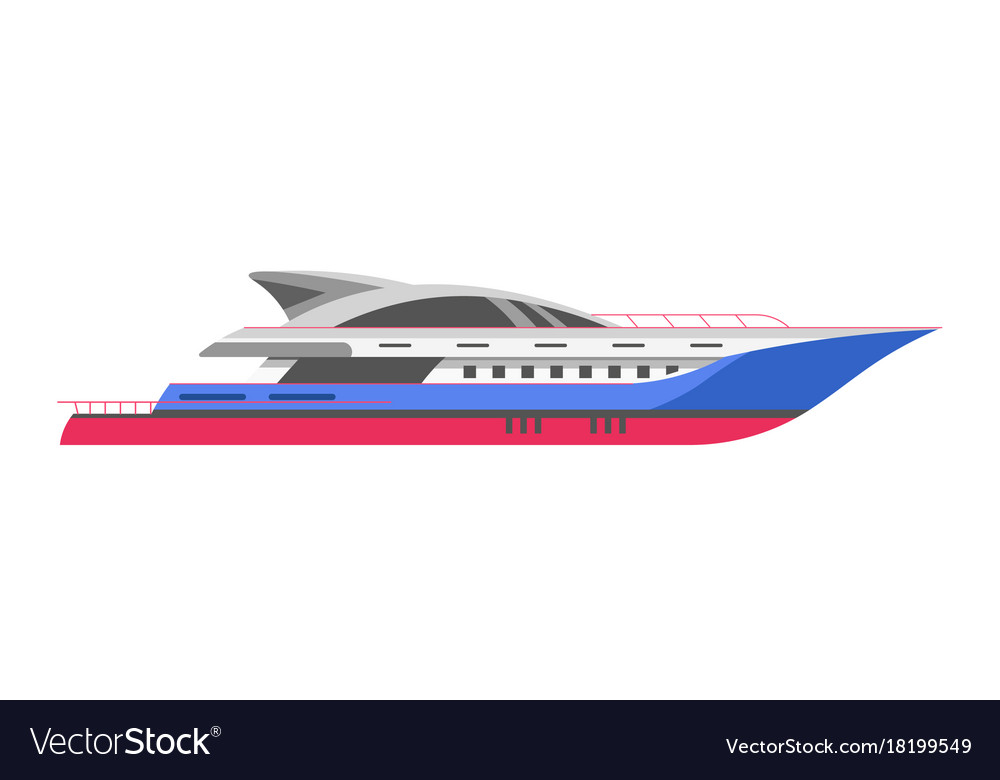 motorboat or sailboat yacht or speedboar sailboat and motorboat sea vector image motorboat or sailboat yacht or speedboar sailboat and motorboat sea vector image