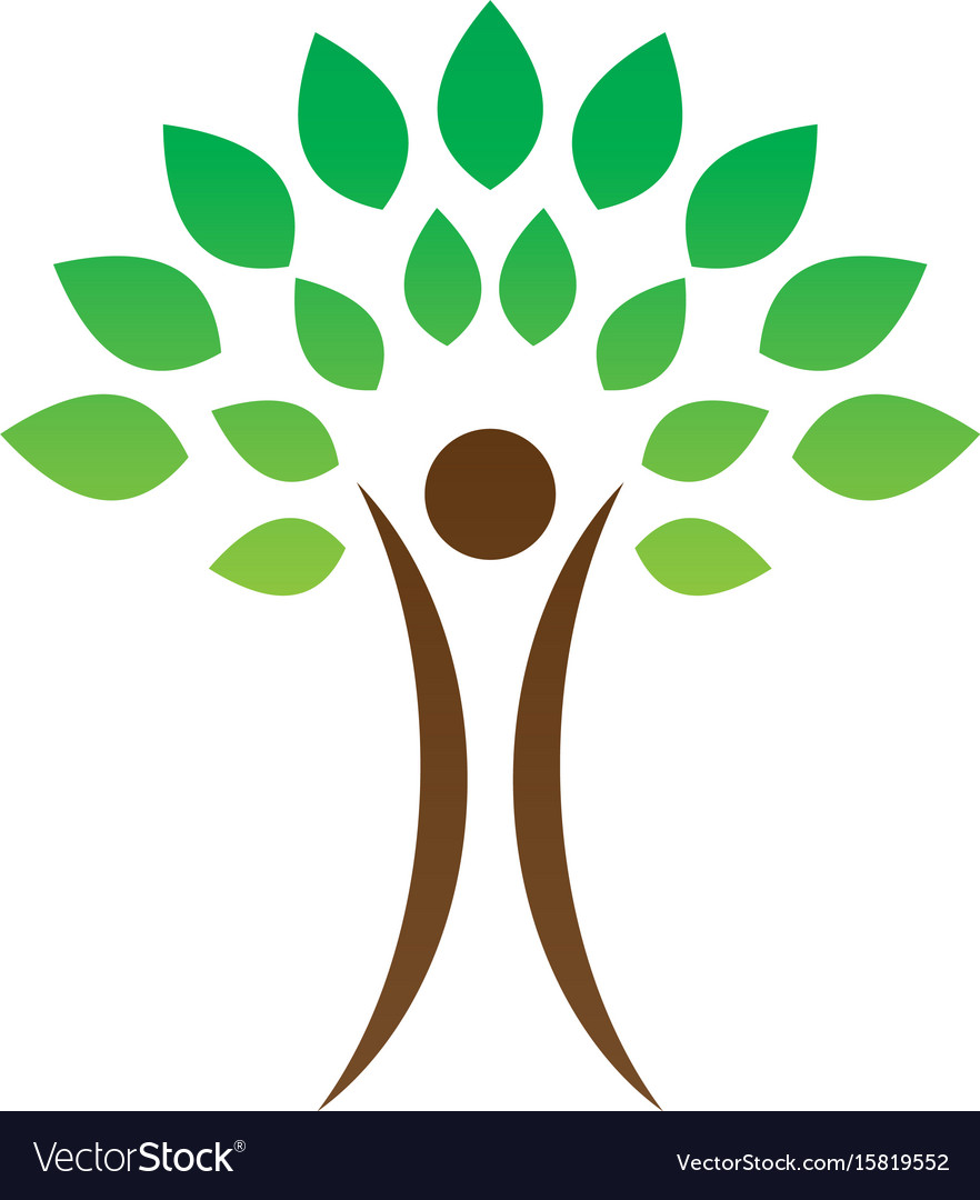 Abstract Tree People Leaf Eco Nature Logo Royalty Free Vector Image Vectorstock Abstract Green Tree Logo Vector Free