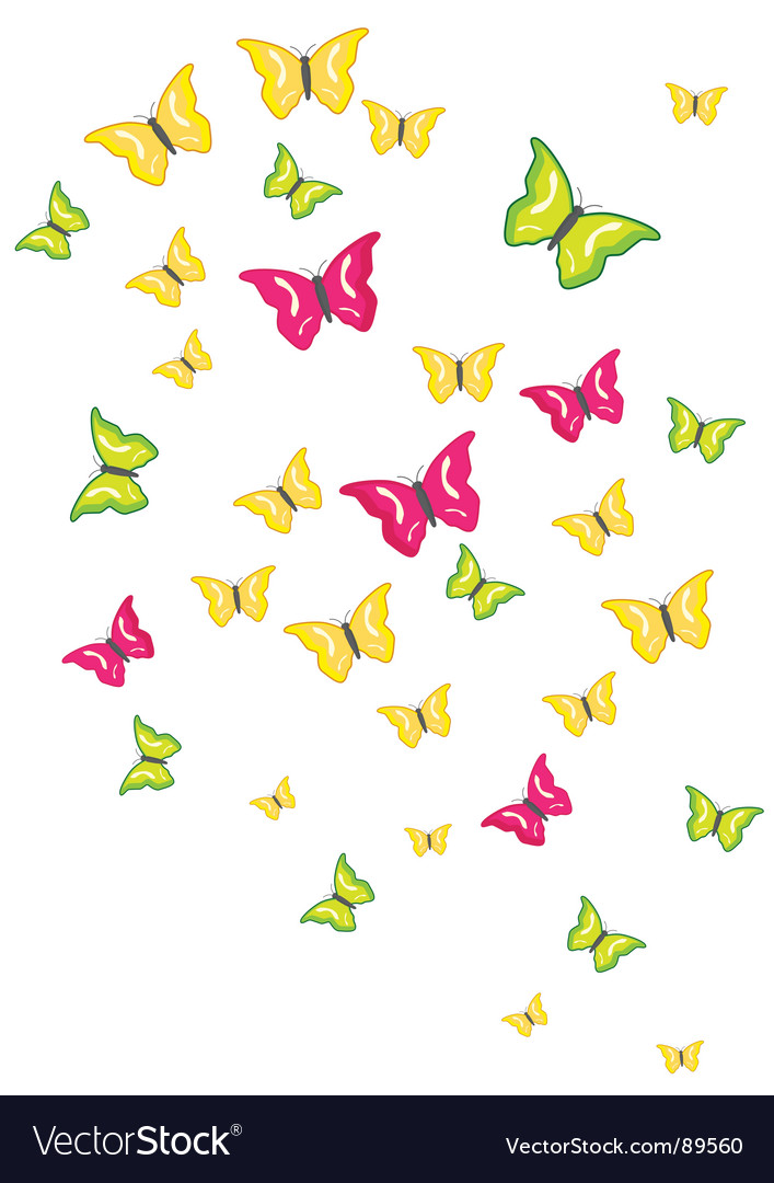 Download Butterfly swarm Royalty Free Vector Image - VectorStock