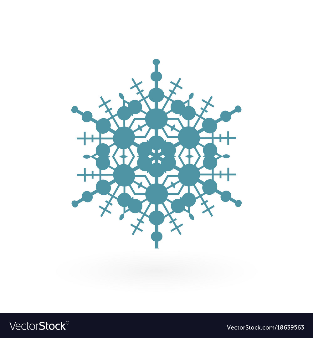 Snowflake logo snow icon Royalty Free Vector Image