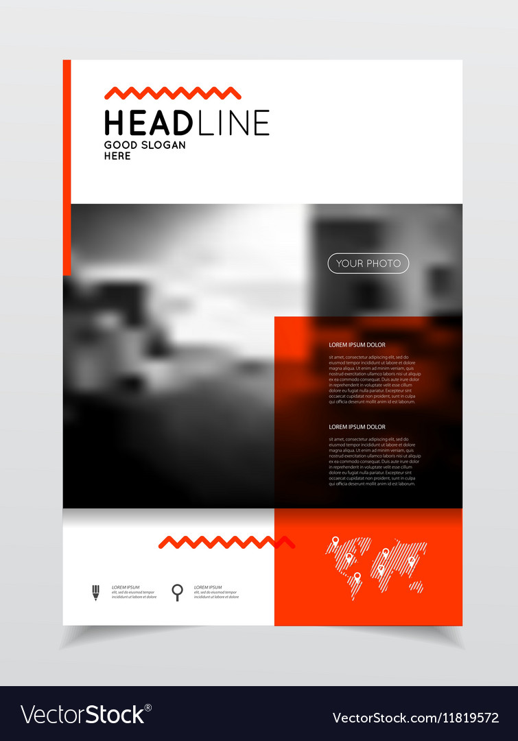 annual report brochure with text a4 size c vector image c vector size