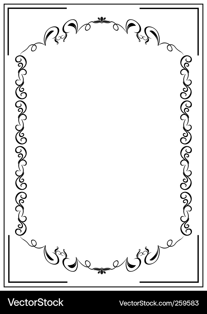 Filigree border Royalty Free Vector Image - VectorStock