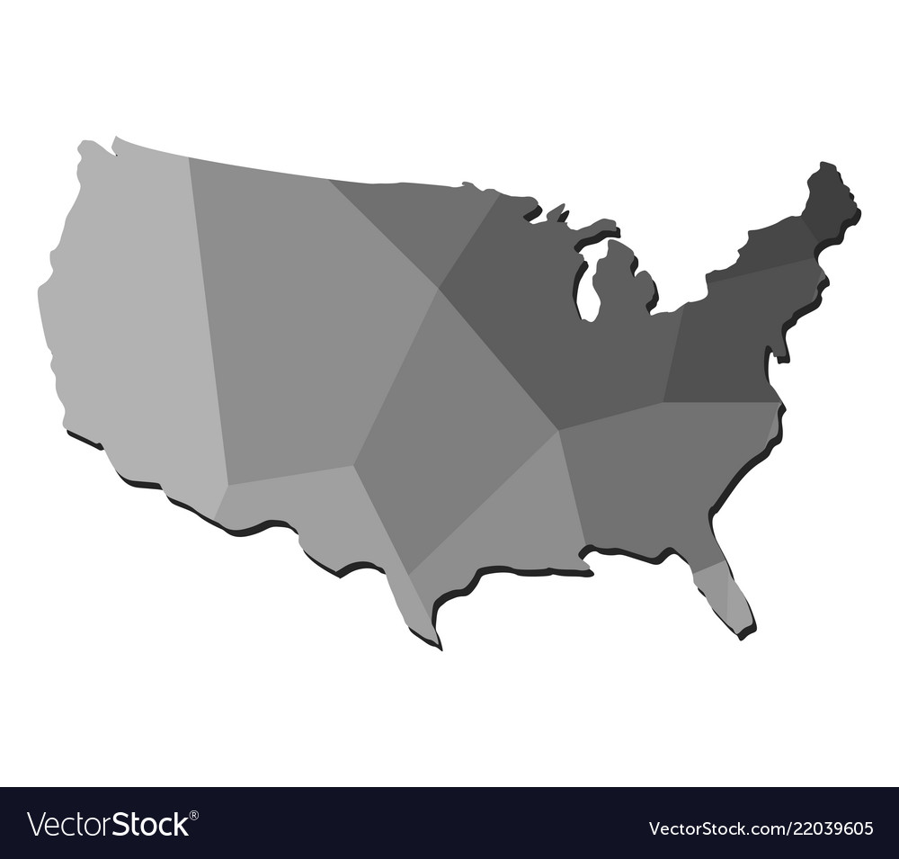 United States Map Royalty Free Vector Image VectorStock United States Map Vector 22039605