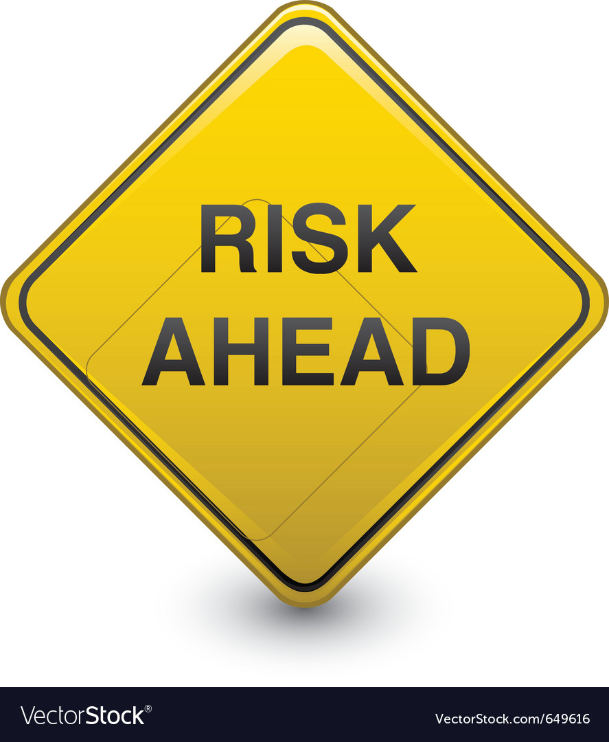 Warning sign risk Royalty Free Vector Image - VectorStock
