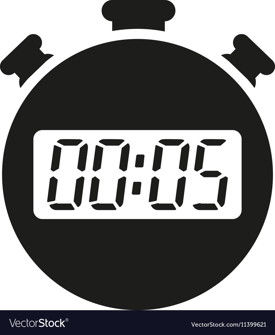 The 5 seconds minutes stopwatch icon Clock and Vector Image