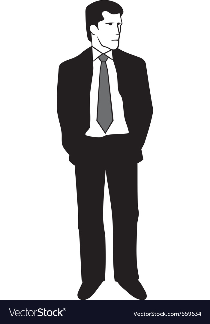 Man suit Royalty Free Vector Image - VectorStock
