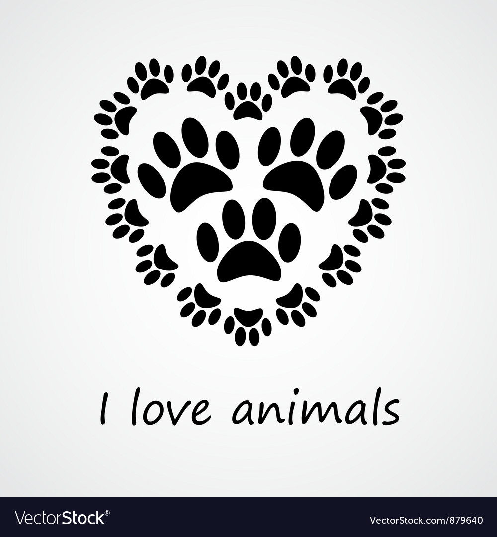 Download I love animals Royalty Free Vector Image - VectorStock