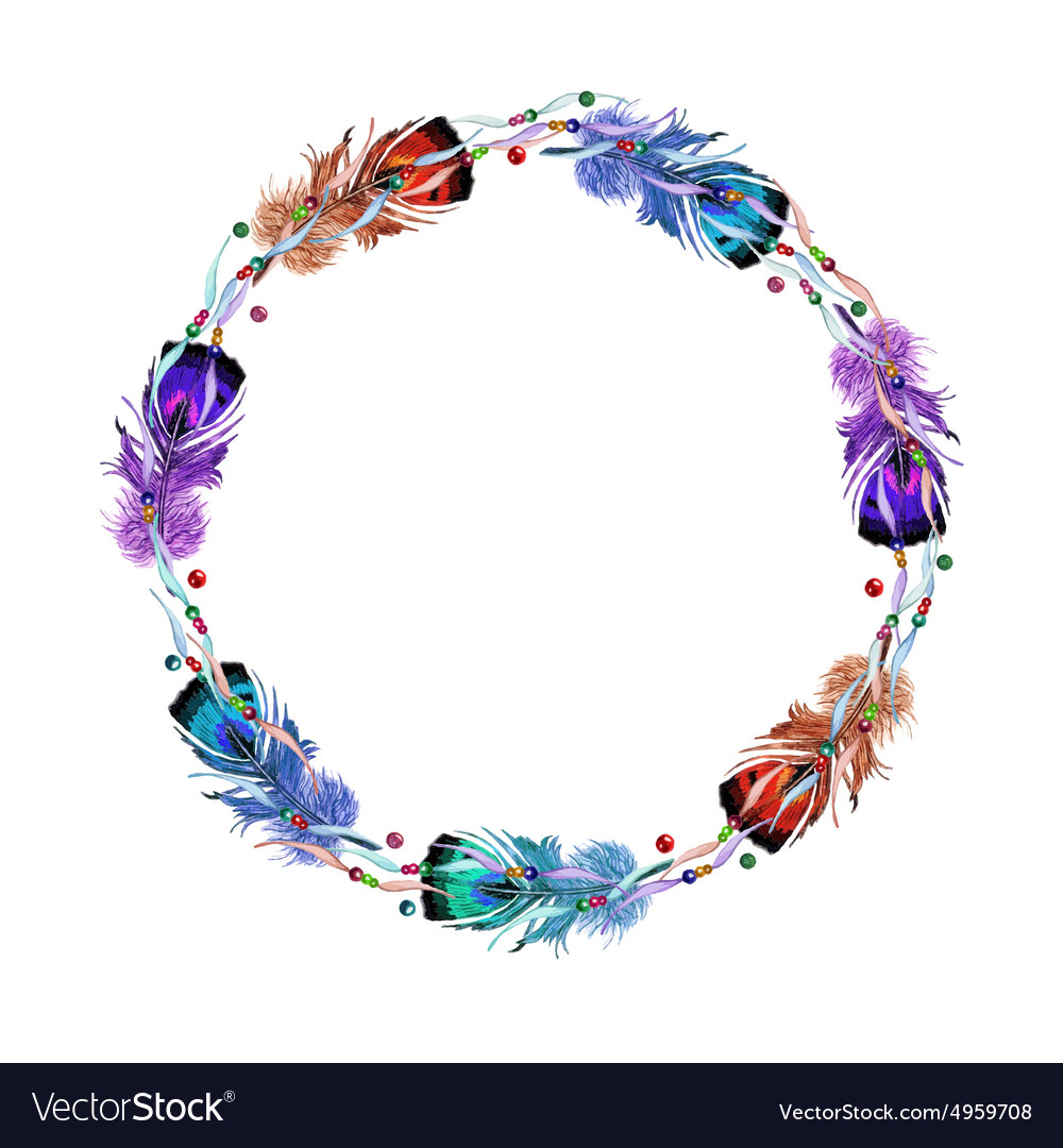 Feather Frame Royalty Free Vector Image - VectorStock