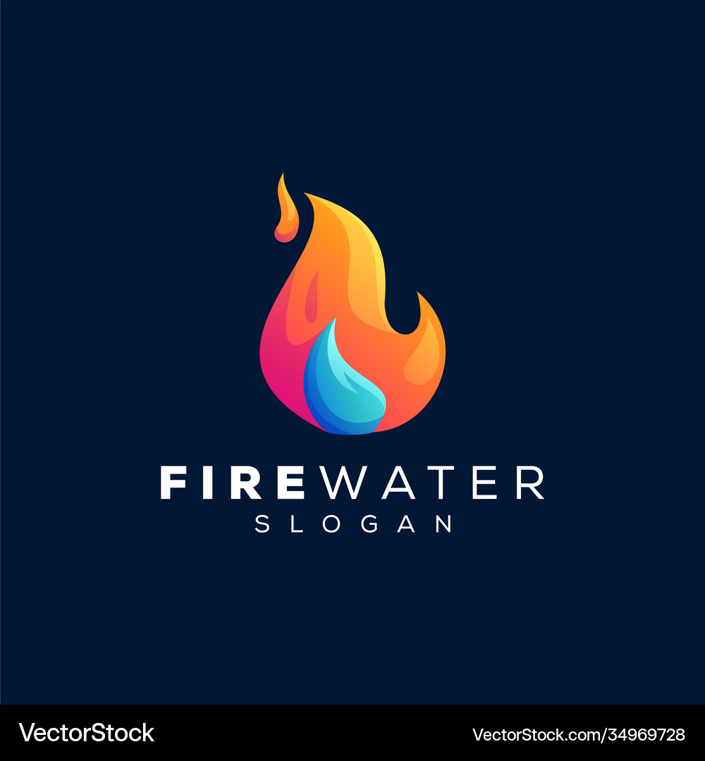 Abstract flame gradient logo design Royalty Free Vector