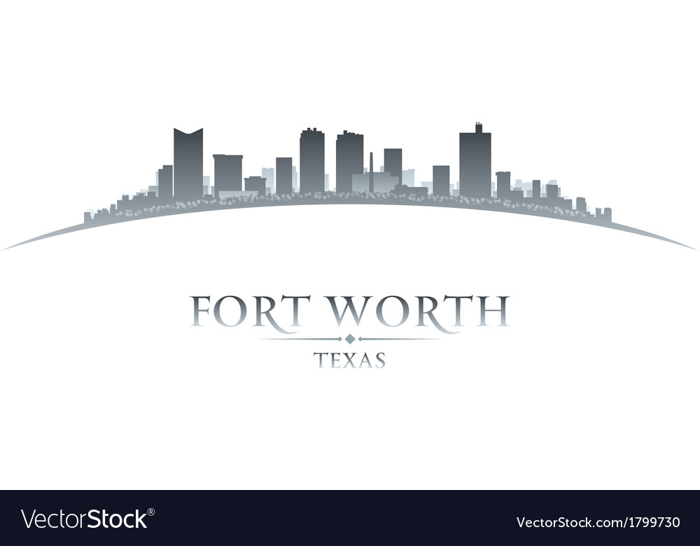 Fort Worth Texas city skyline silhouette Royalty Free ...