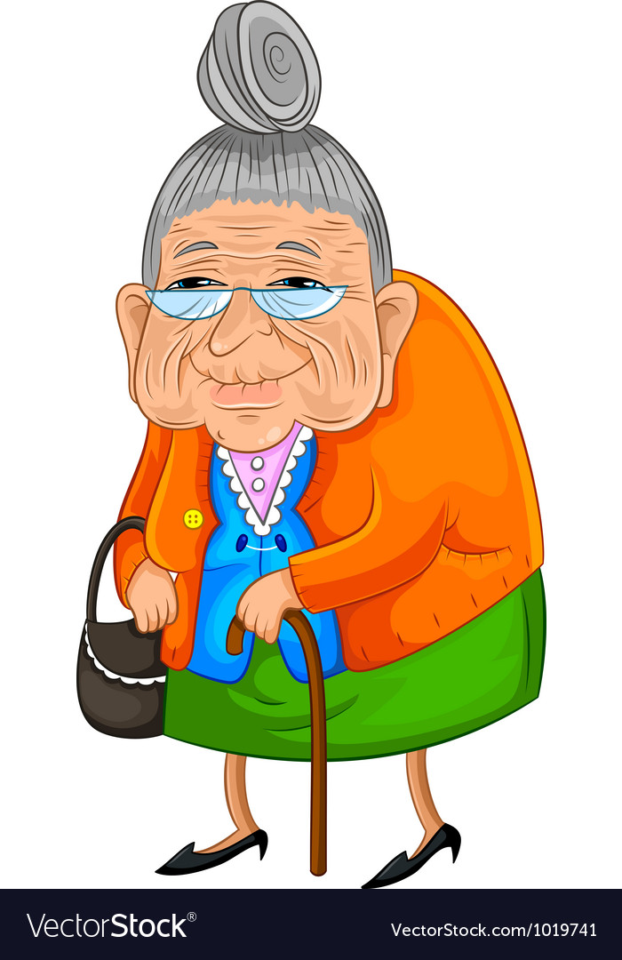 Download Old lady Royalty Free Vector Image - VectorStock
