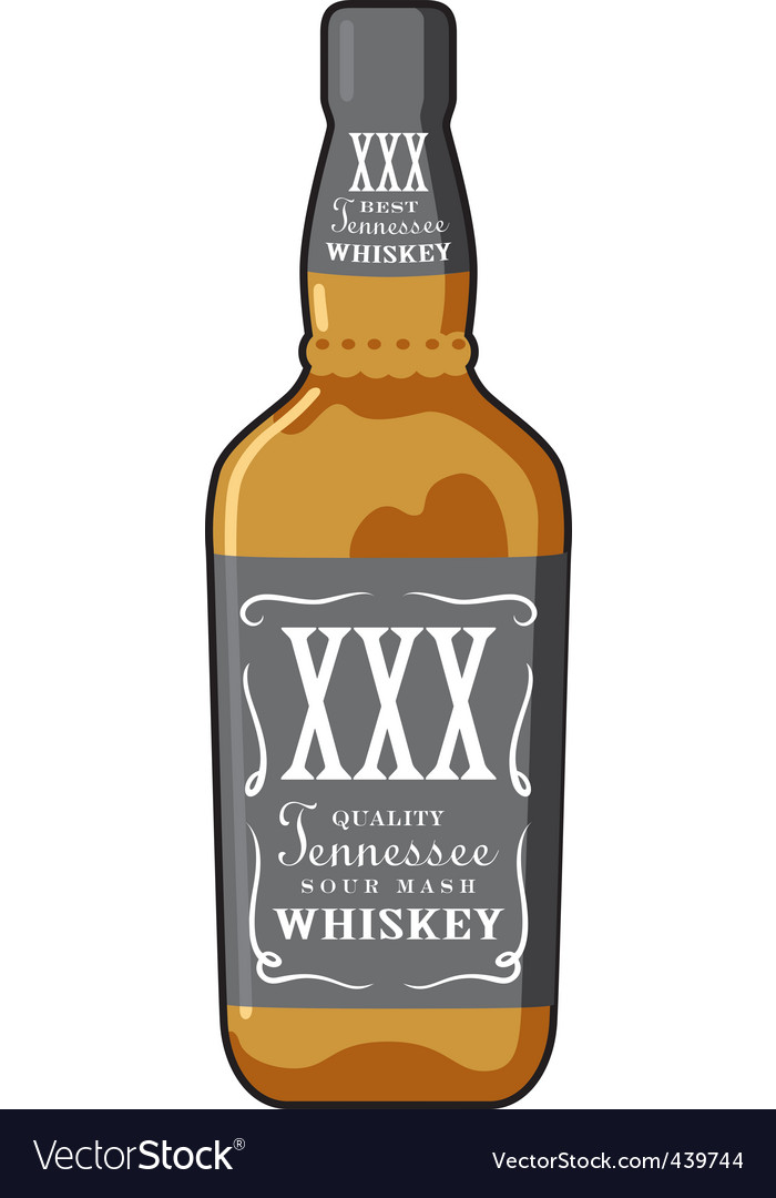 Whiskey bottle Royalty Free Vector Image VectorStock