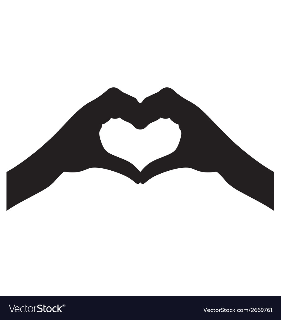 Download Love heart hands Royalty Free Vector Image - VectorStock