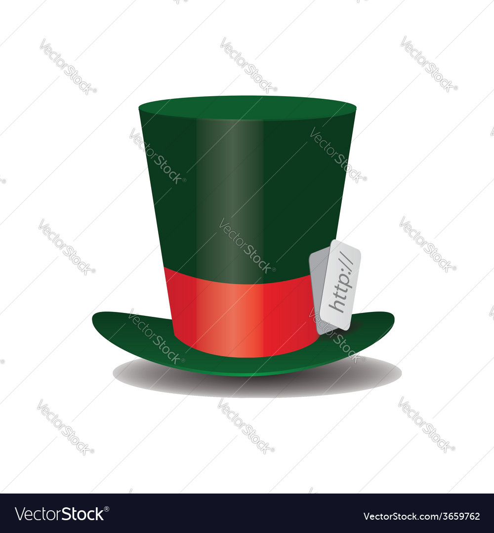 Download Internet green Hat Mad Hatter Royalty Free Vector Image