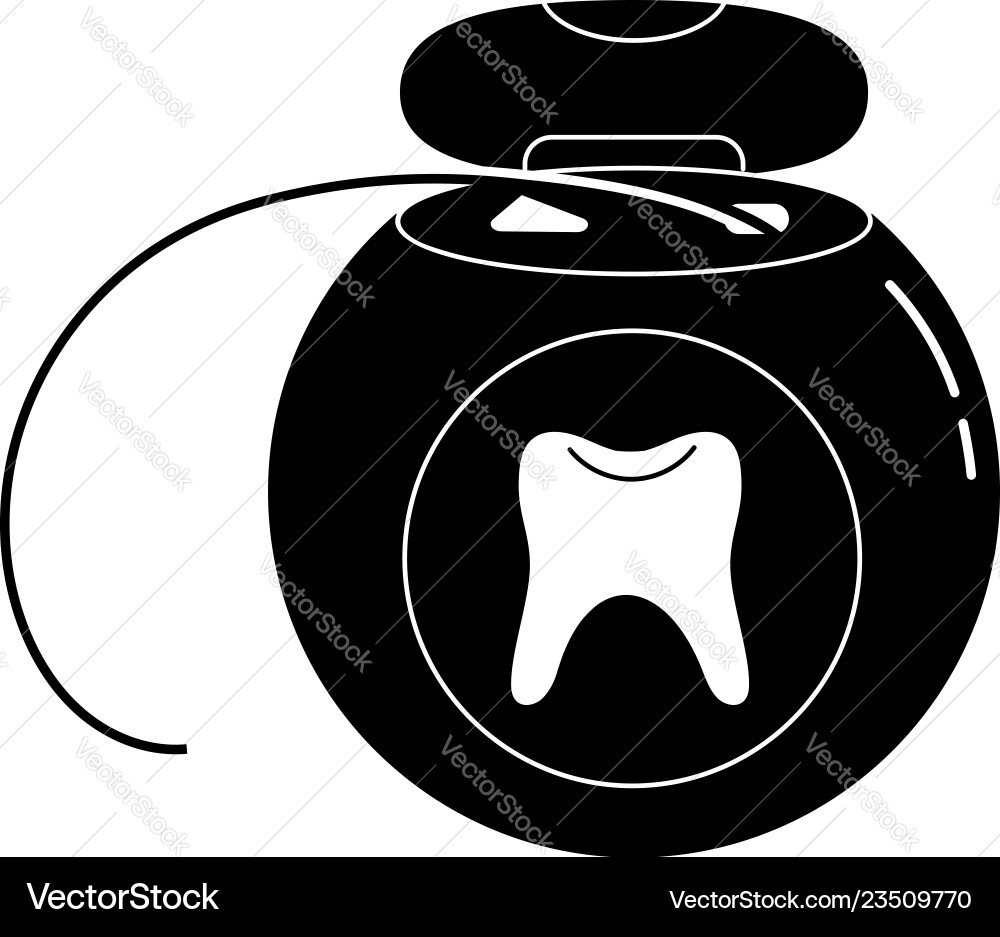 Dental floss icon simple style Royalty Free Vector Image