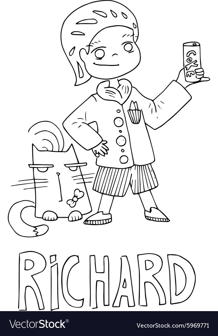 The simple outline drawing for coloring Royalty Free Vector Image