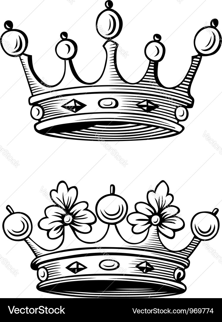 Crowns Royalty Free Vector Image - VectorStock