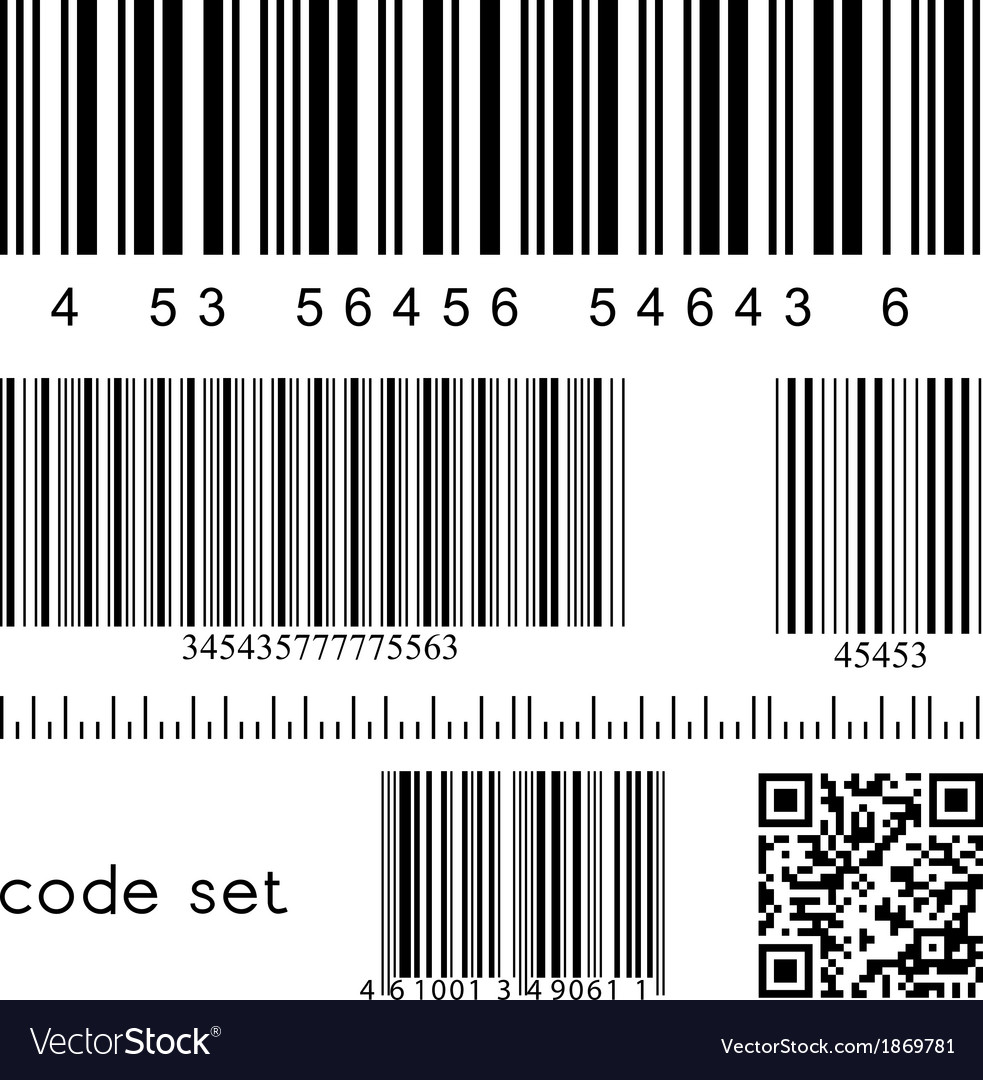 Barcode set Royalty Free Vector Image VectorStock