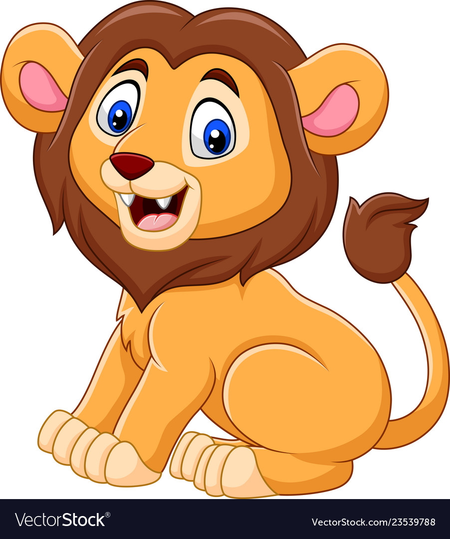 Cute Baby Lion Cartoon Royalty Free Vector Image Cute Baby Lion Cartoon Royalty Free Vector Image