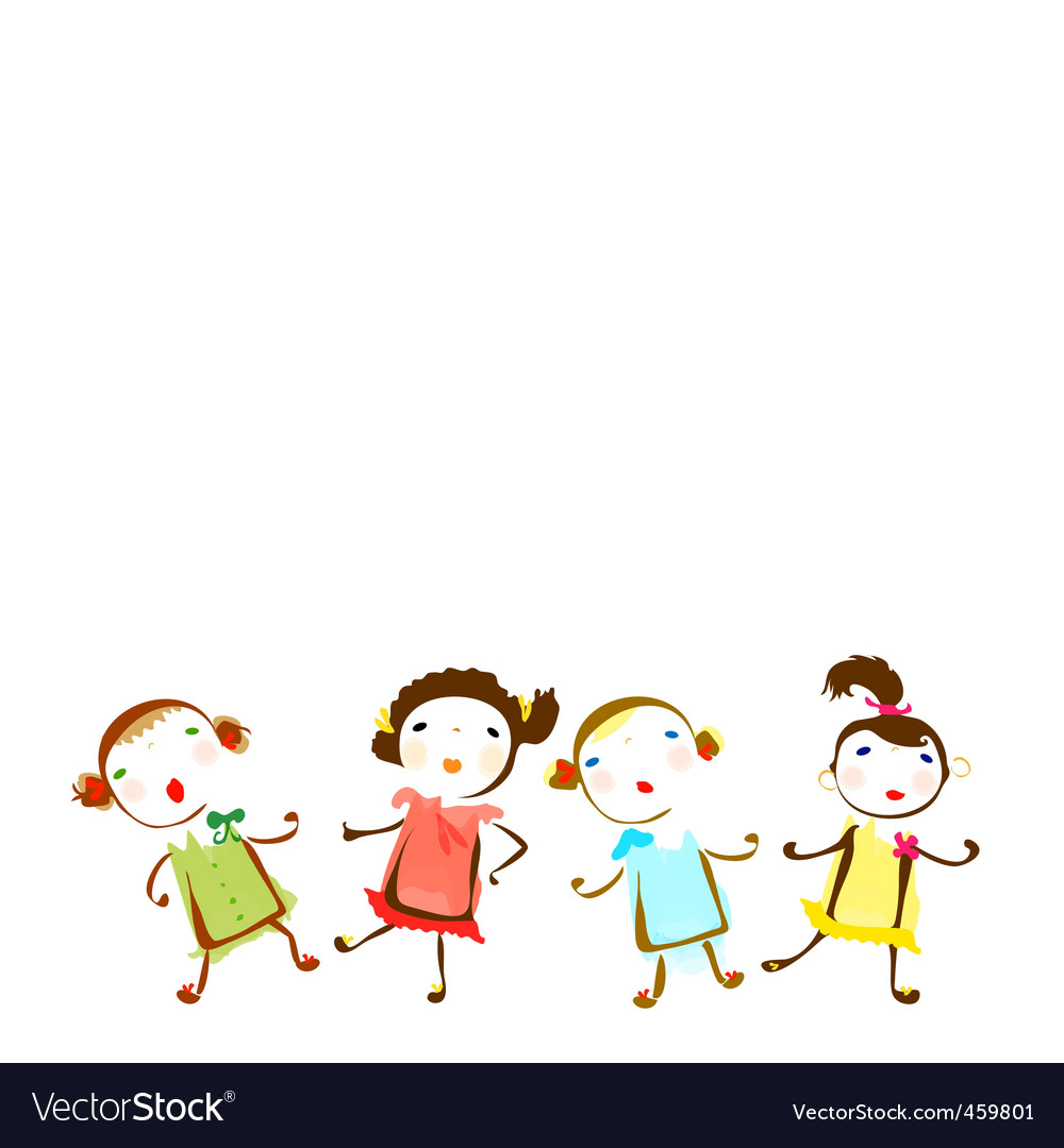 Small girls background Royalty Free Vector Image Small girls background Royalty Free Vector Image