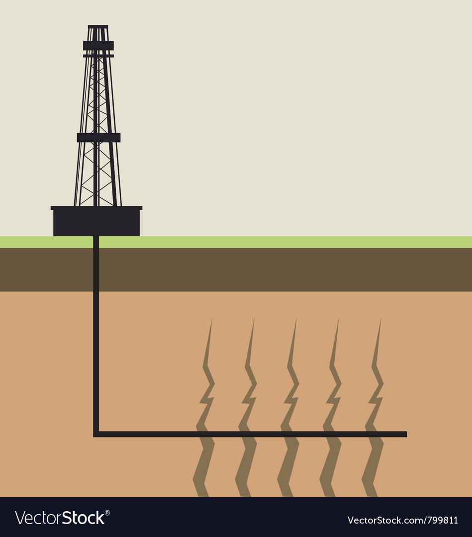 Fracking diagram Royalty Free Vector Image - VectorStock