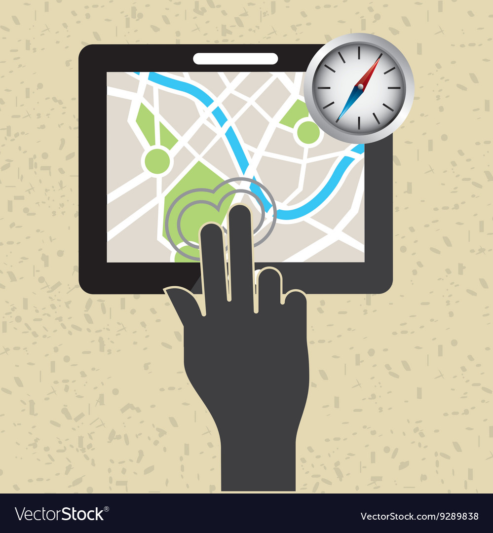 global positioning system design royalty free vector image