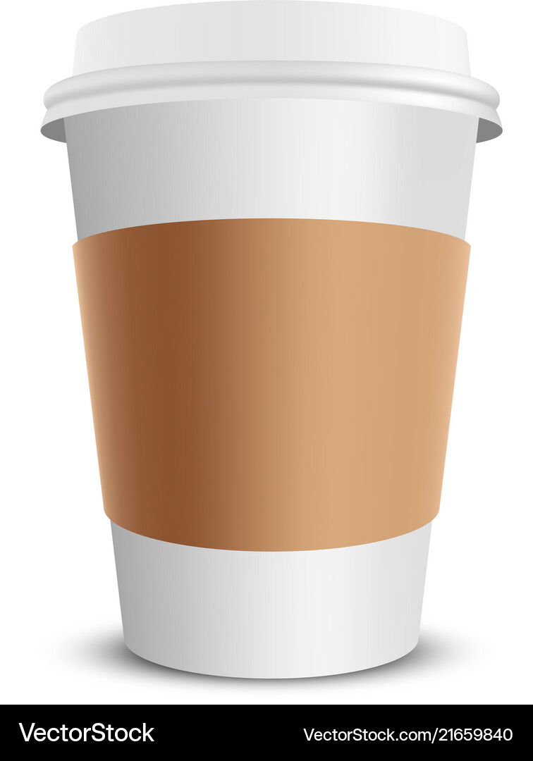 Paper coffee cup Royalty Free Vector Image - VectorStock
