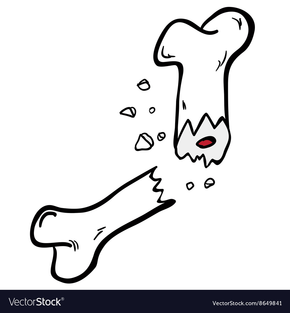 freehand drawn cartoon broken bone vector 8649841