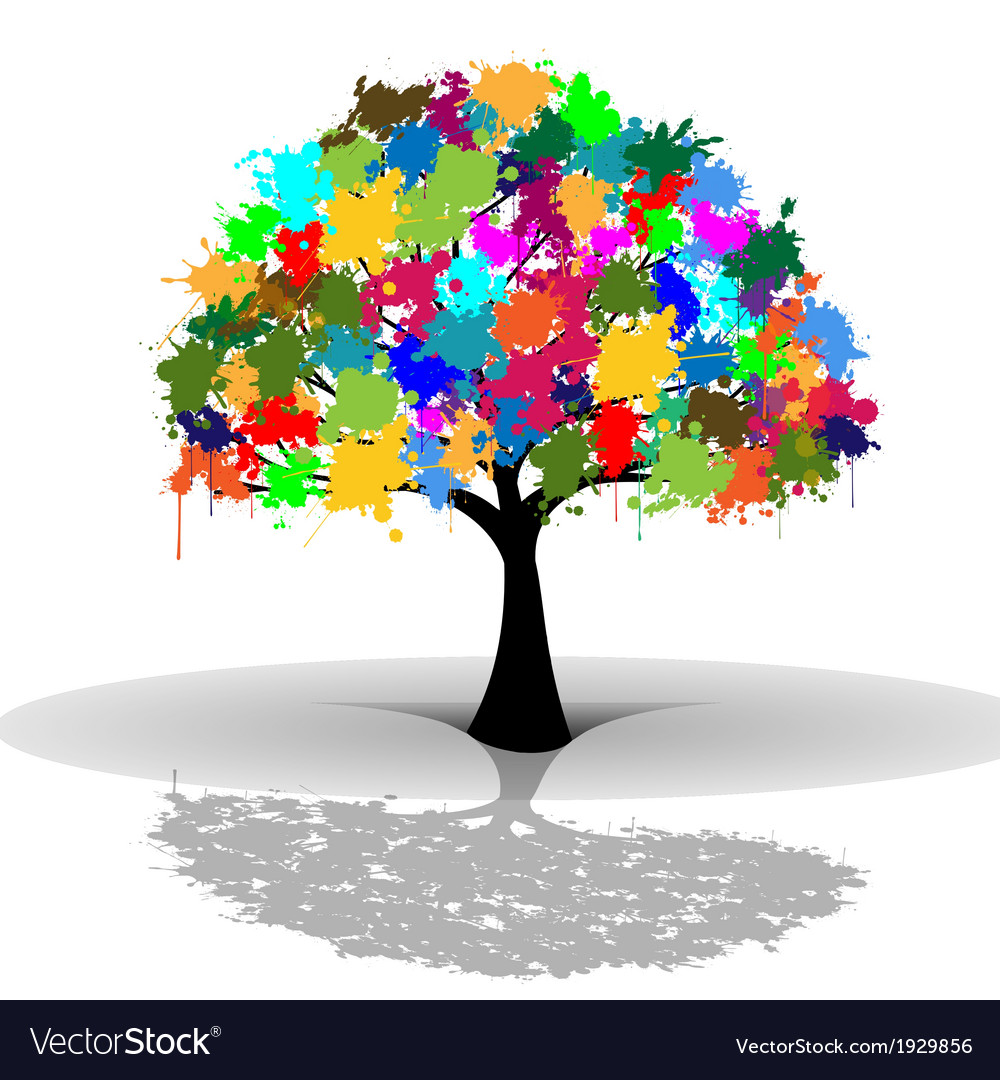 Colorful tree Royalty Free Vector Image - VectorStock