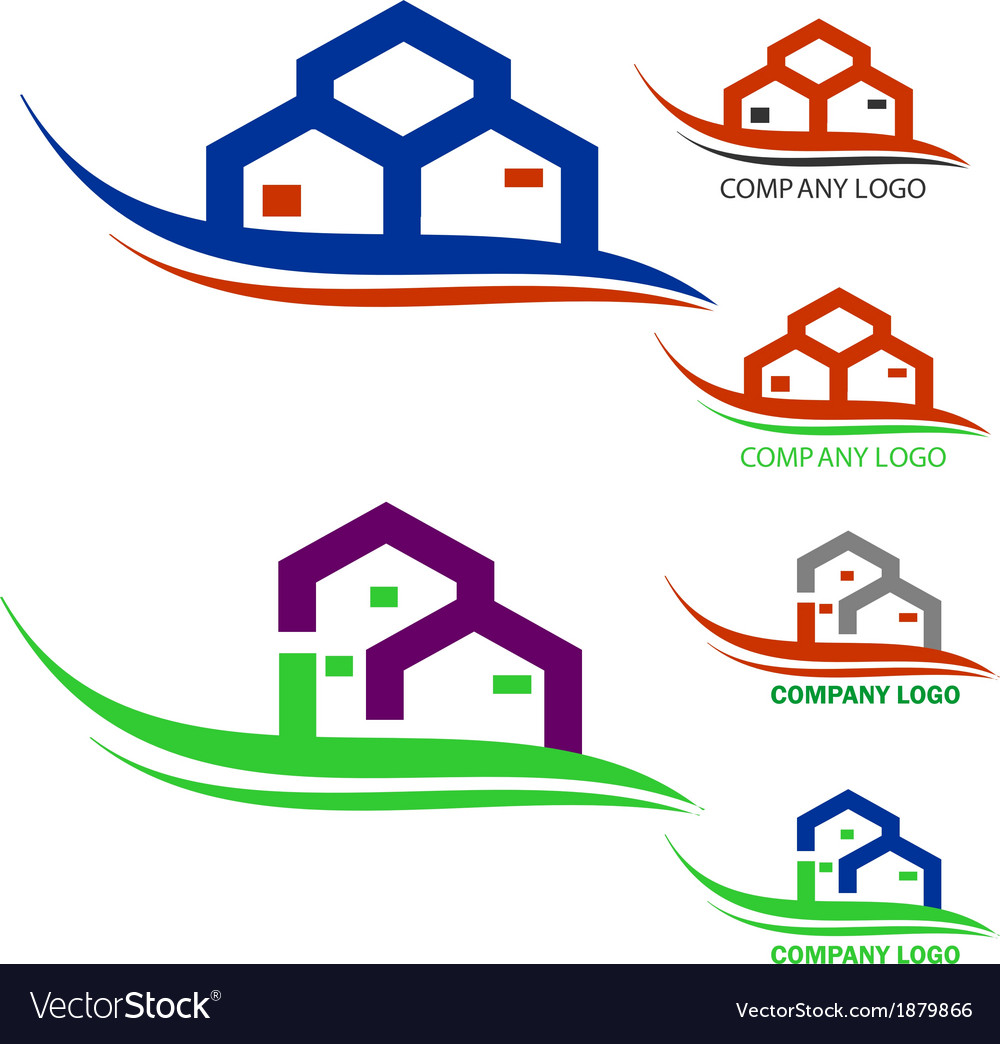 Real estate company logo Royalty Free Vector Image
