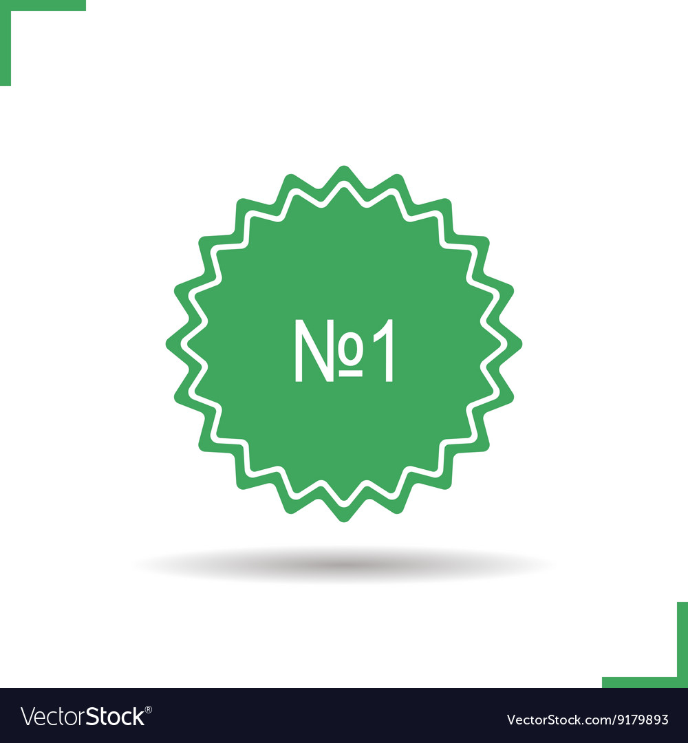 Number one badge icon Royalty Free Vector Image