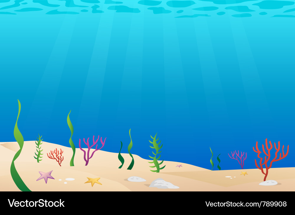 Ocean floor seabed Royalty Free Vector Image VectorStock
