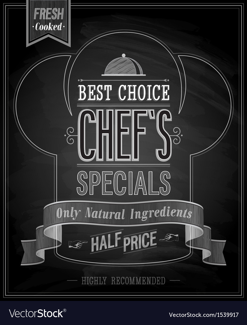 Chefs special Royalty Free Vector Image VectorStock