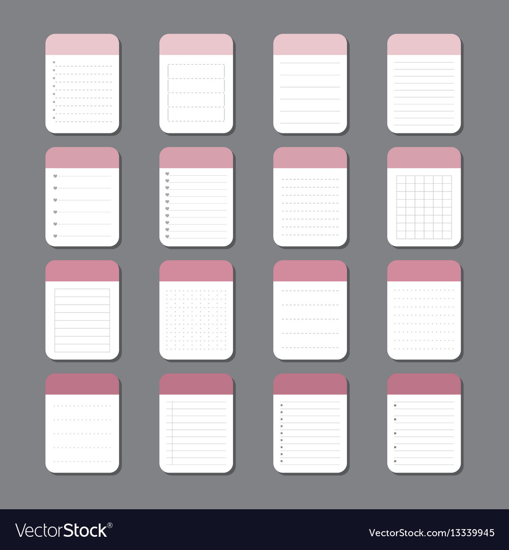sheets of paper template notepad design royalty free vector notepad paper template