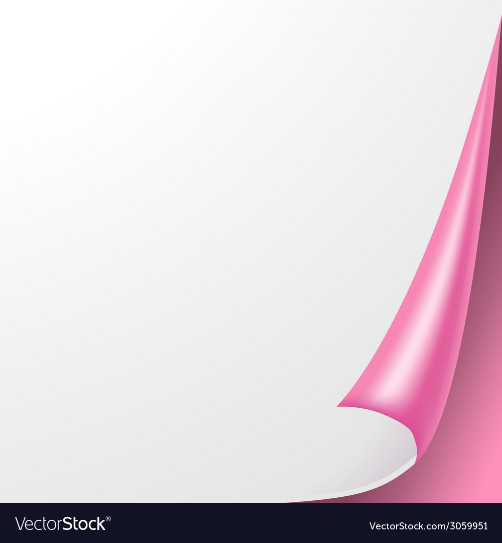 blank sheet of paper with page curl and shadow vector image blank sheet of paper