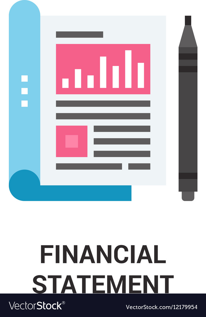 Financial statement icon concept Royalty Free Vector Image - VectorStock