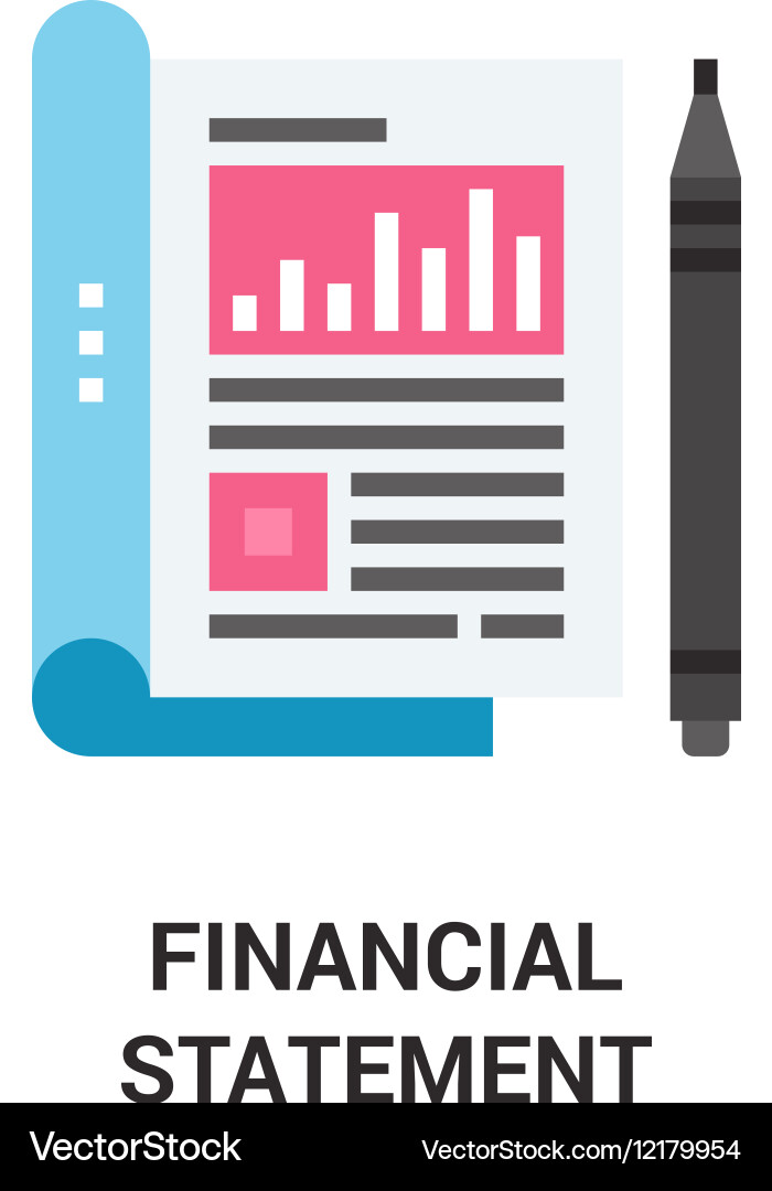 Financial Statement Icon Concept Royalty Free Vector Image