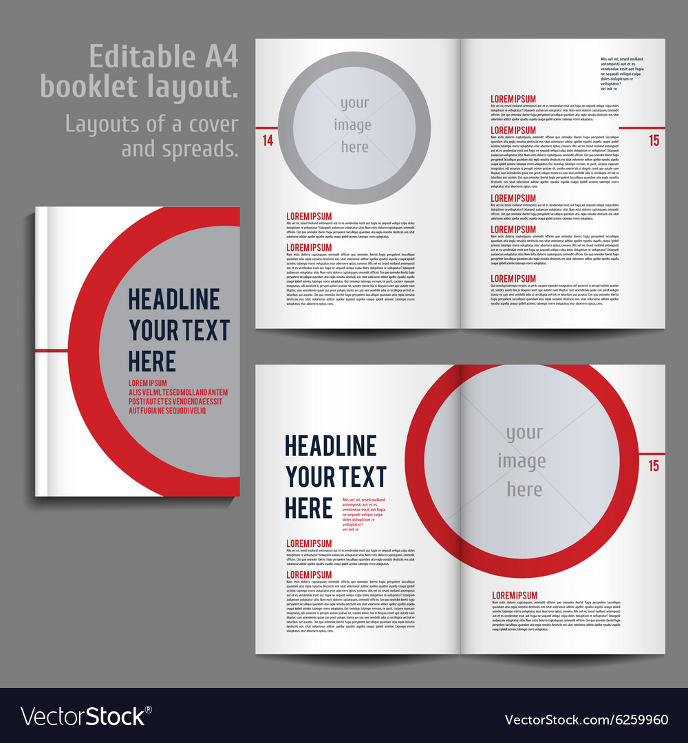 A4 Booklet Layout Design Template With Cover Vector Image a4-booklet-layout-design-template-with-cover-vector-image