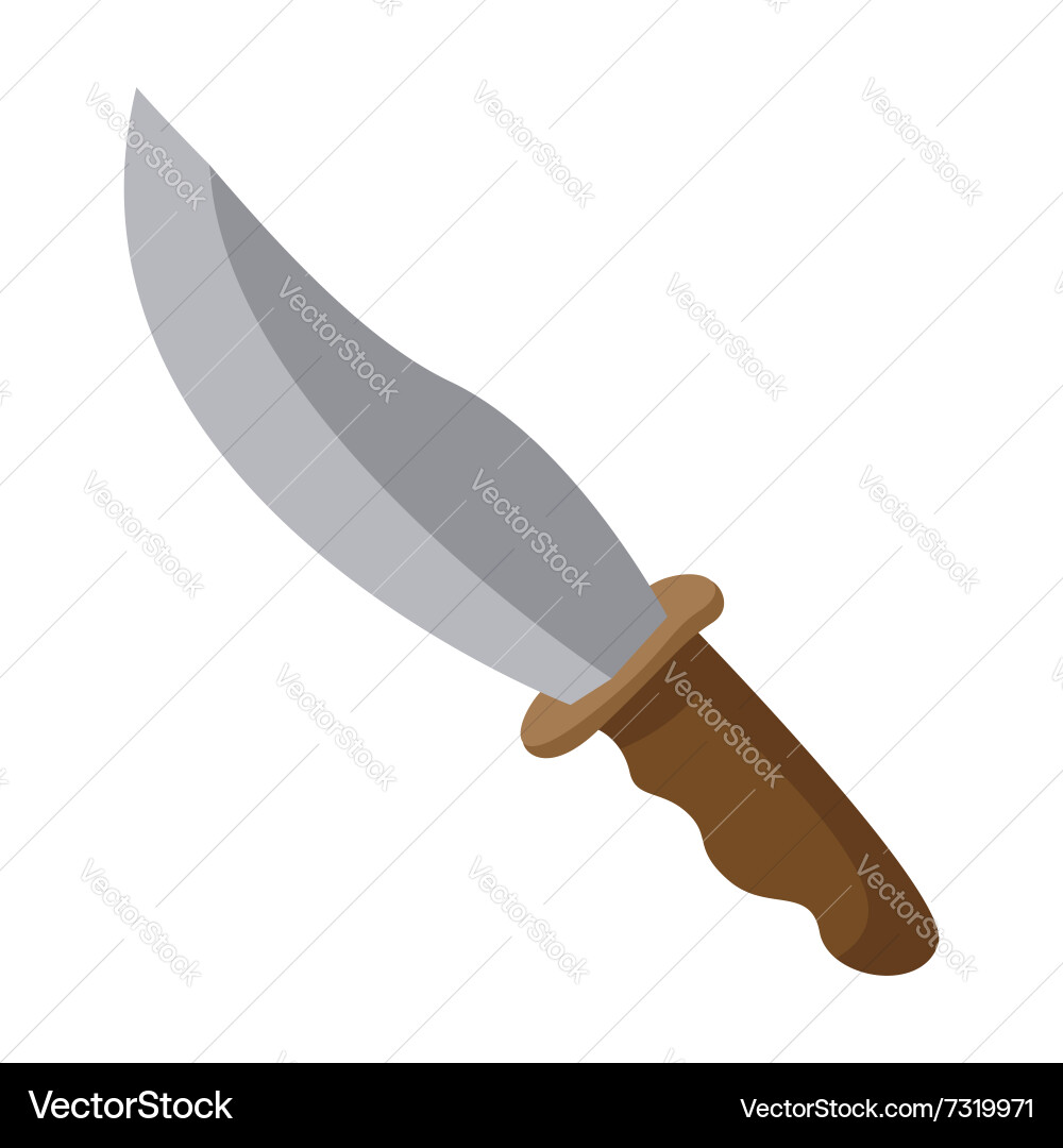 Hunting knife cartoon icon Royalty Free Vector Image