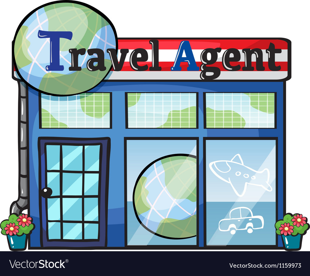 A Travel Agent Office Vector Image A Travel Agent Office Vector Image