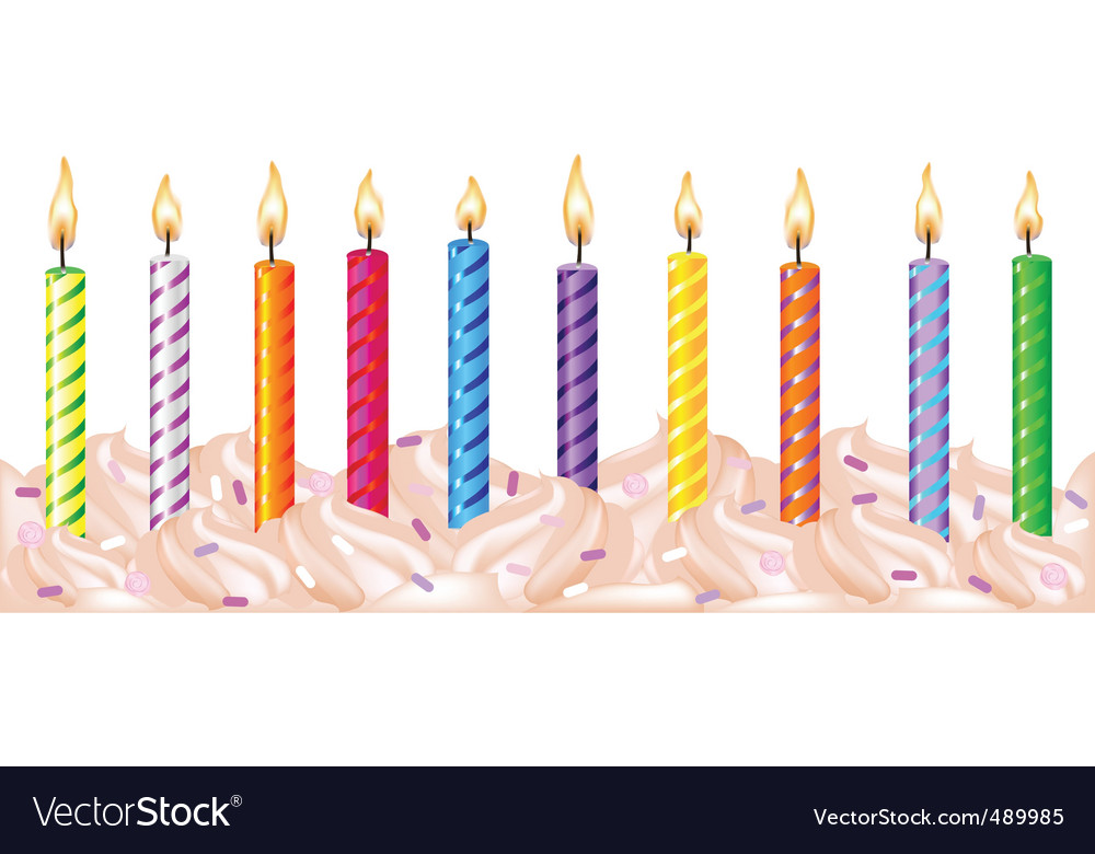 Download Birthday candles Royalty Free Vector Image - VectorStock