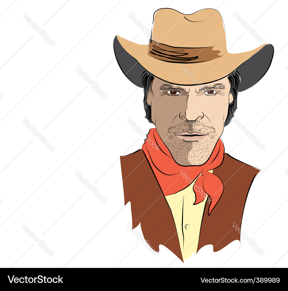 Cowboy cartoon Royalty Free Vector Image VectorStock