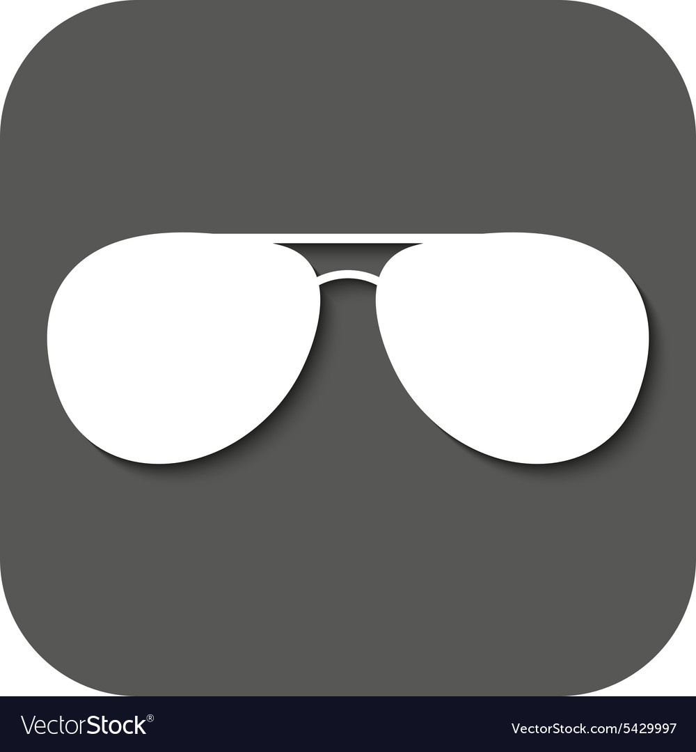 The sunglasses icon Glasses symbol Flat Royalty Free Vector