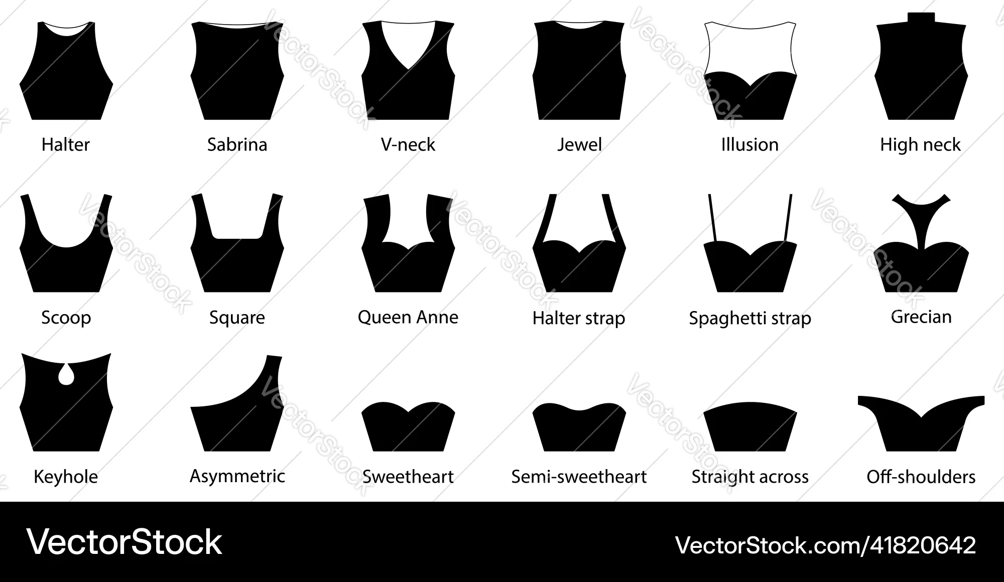Dress necklines styles hot sale