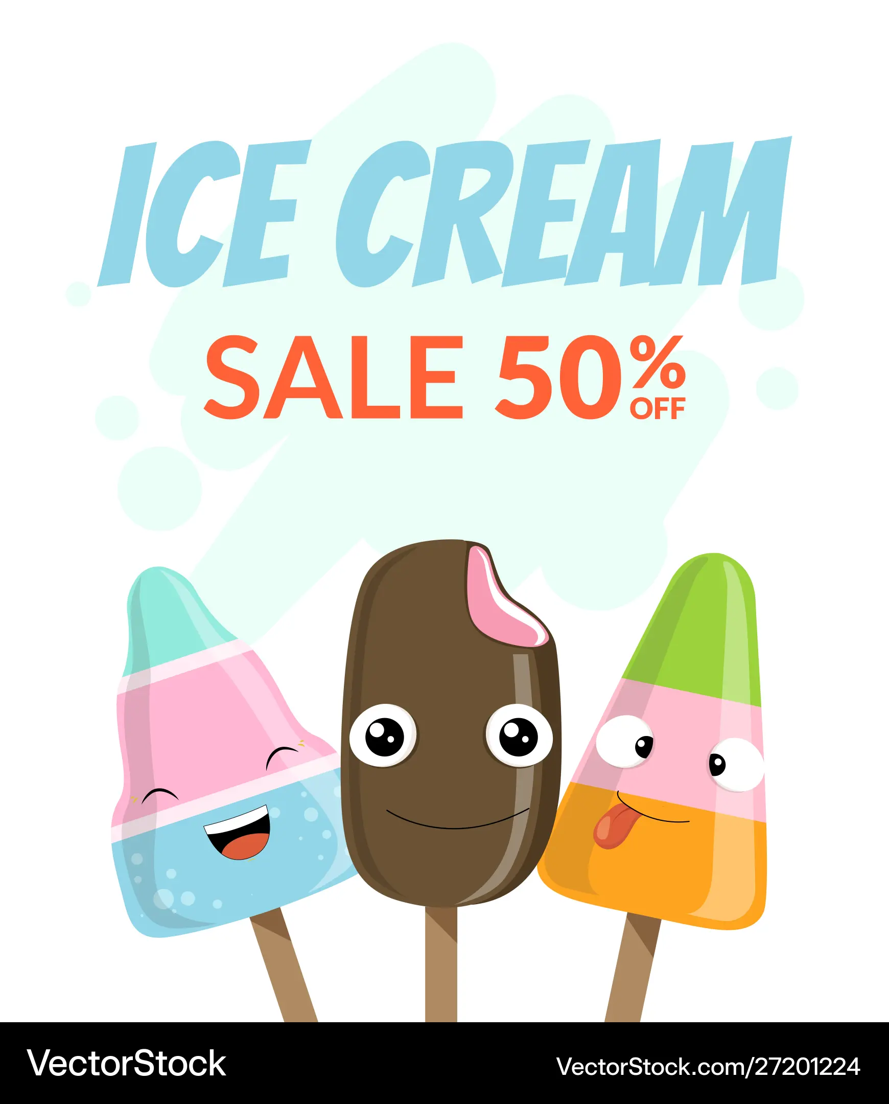 ice-cream-banner-template-sale-50-percent-vector-image for Free Printable Ice Cream Banner Ice cream banner template sale 50 percent Vector Image for Free Printable Ice Cream Banner